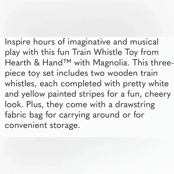 NWT HEARTH & HAND WOODEN TRAIN WHISTLES - Picture 4 of 5